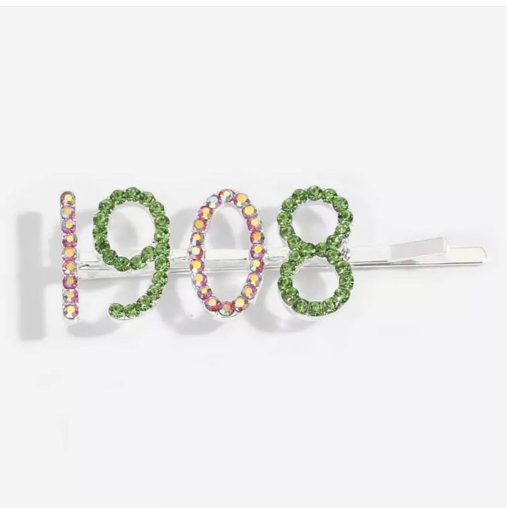1908 Hair Clip (Pink n Green)